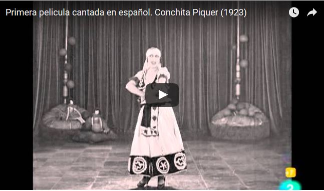 Película de Conchita Piquer 1923, La primera película española cantada.